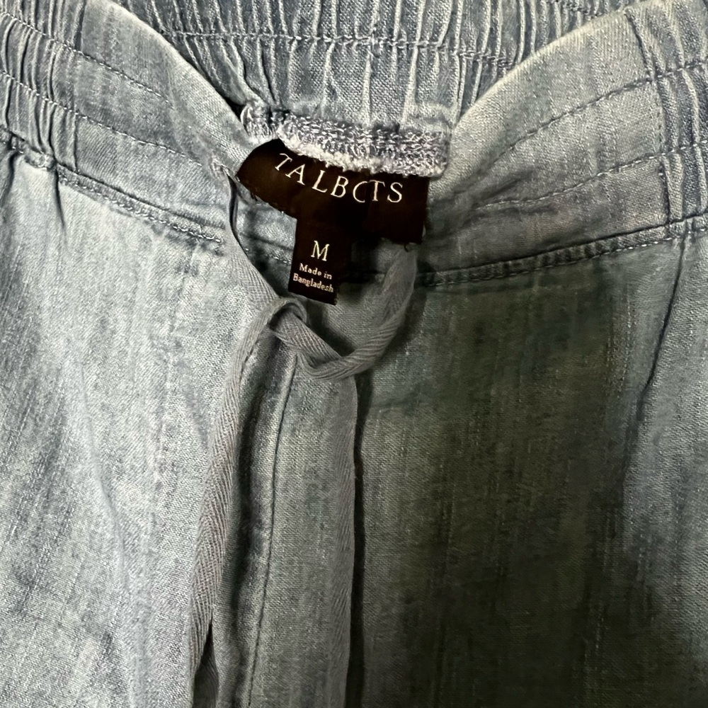 Talbots Drawstring Chambray Pants - Picture 4 of 4